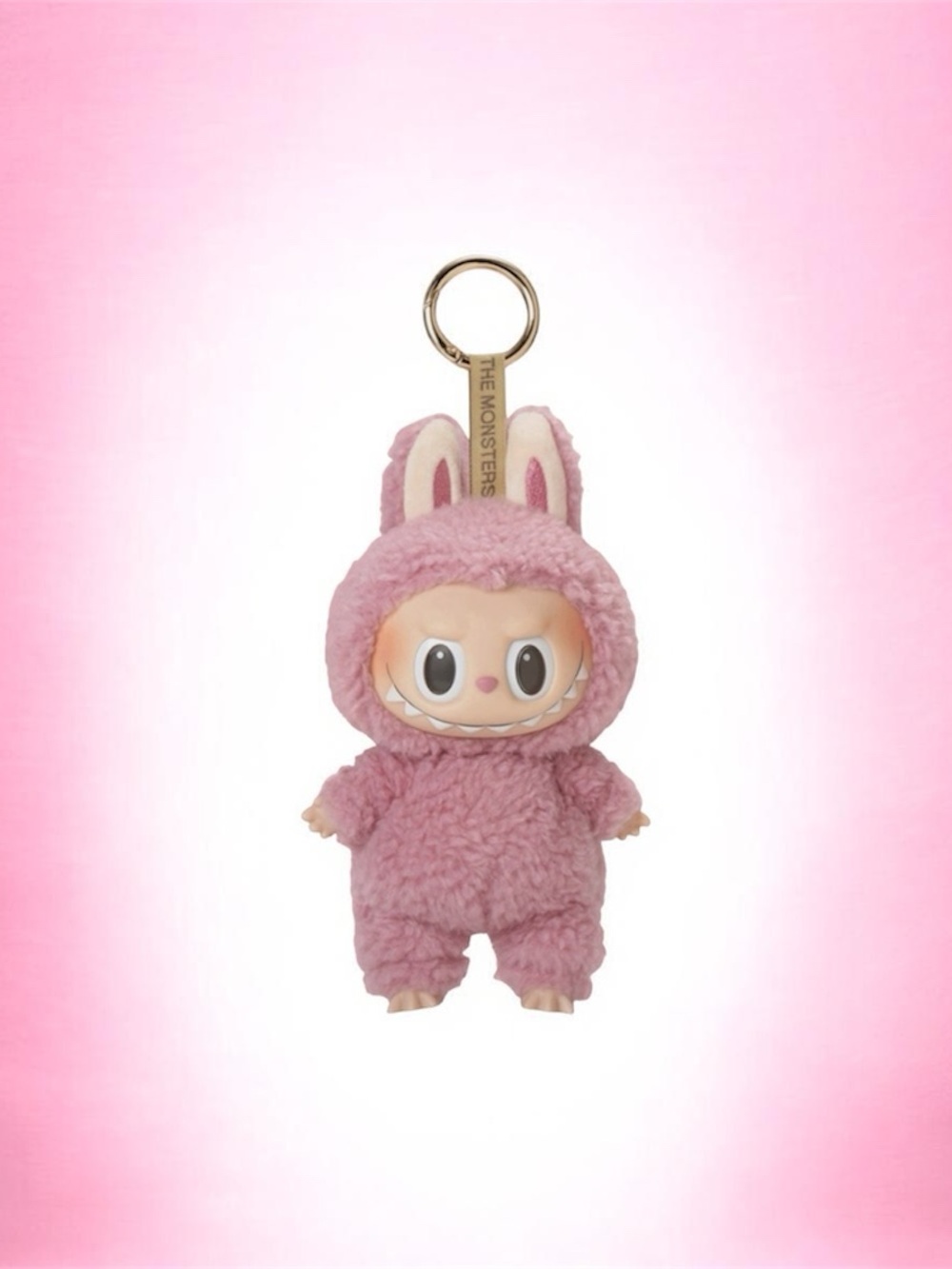 Pop Mart Labubu Exciting Macaron The Monsters: Pink Lychee Berry Keychain